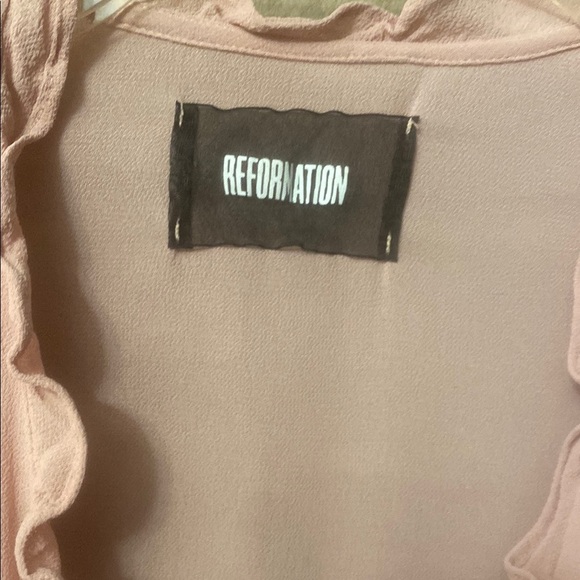 Reformation Delta Pink Chic Blush Wrap Dress Size S - Picture 10 of 14